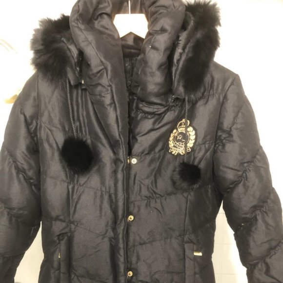 ROCAWEAR LADIES CHIC LUXE WINTER BLACK PARKA SIZE LARGE - Picture 1 of 12